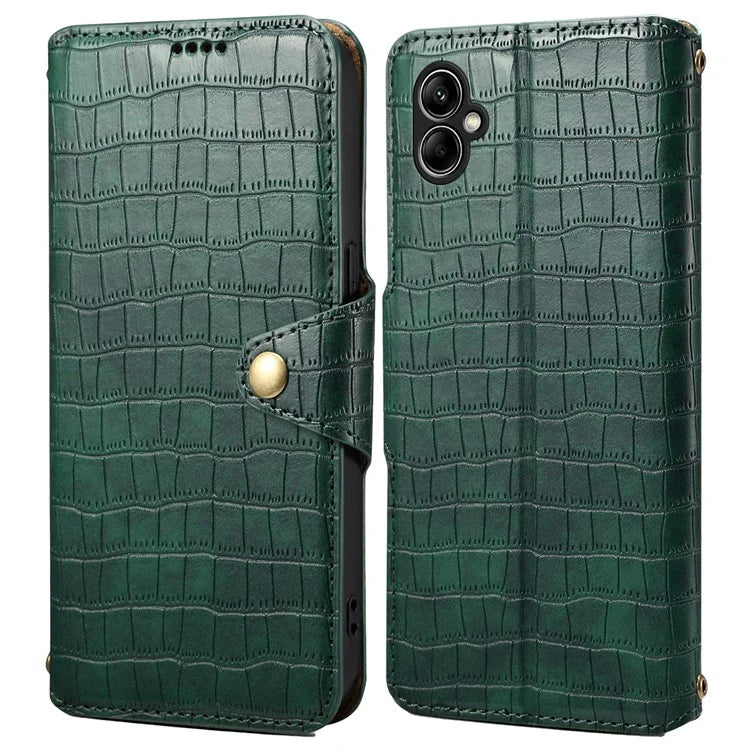 For Samsung Galaxy A05 4G Anti-Scratch Wallet Phone Cover PU Leather Phone Stand Case (Crocodile Texture)
