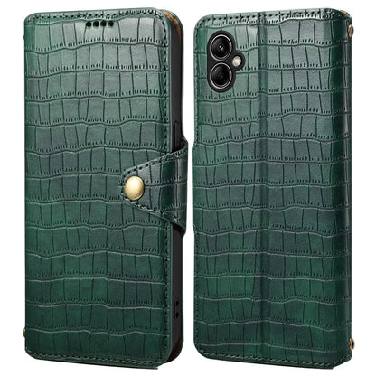 For Samsung Galaxy A05 4G Anti-Scratch Wallet Phone Cover PU Leather Phone Stand Case (Crocodile Texture)
