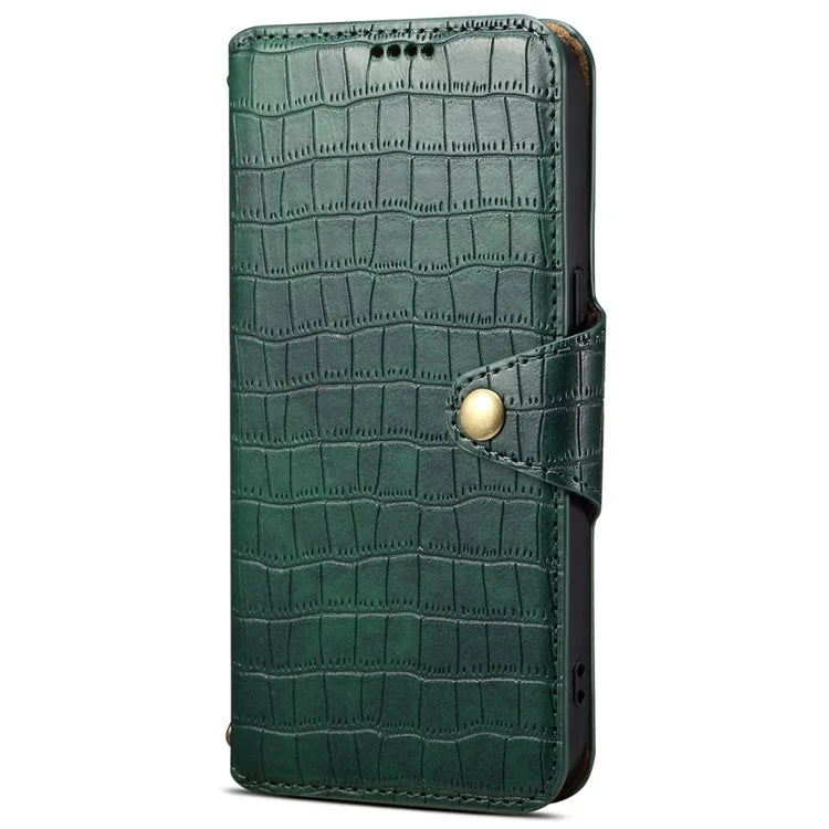 For Samsung Galaxy A05 4G Anti-Scratch Wallet Phone Cover PU Leather Phone Stand Case (Crocodile Texture)