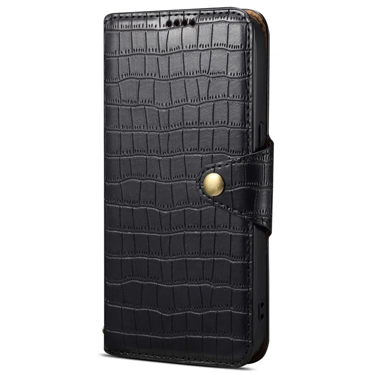 For Google Pixel 6 Pro 5G Case Crocodile Texture Stand Phone Wallet Cover