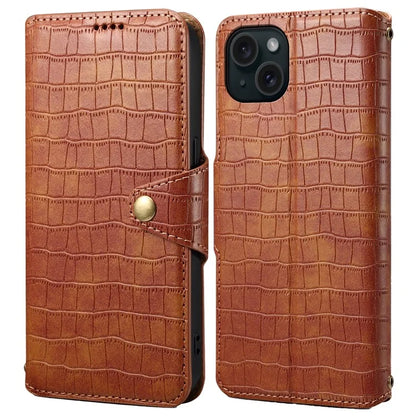 For iPhone 15 Plus Magnetic Case PU Leather Stand Smart Phone Cover