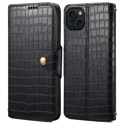 For iPhone 15 Plus Magnetic Case PU Leather Stand Smart Phone Cover