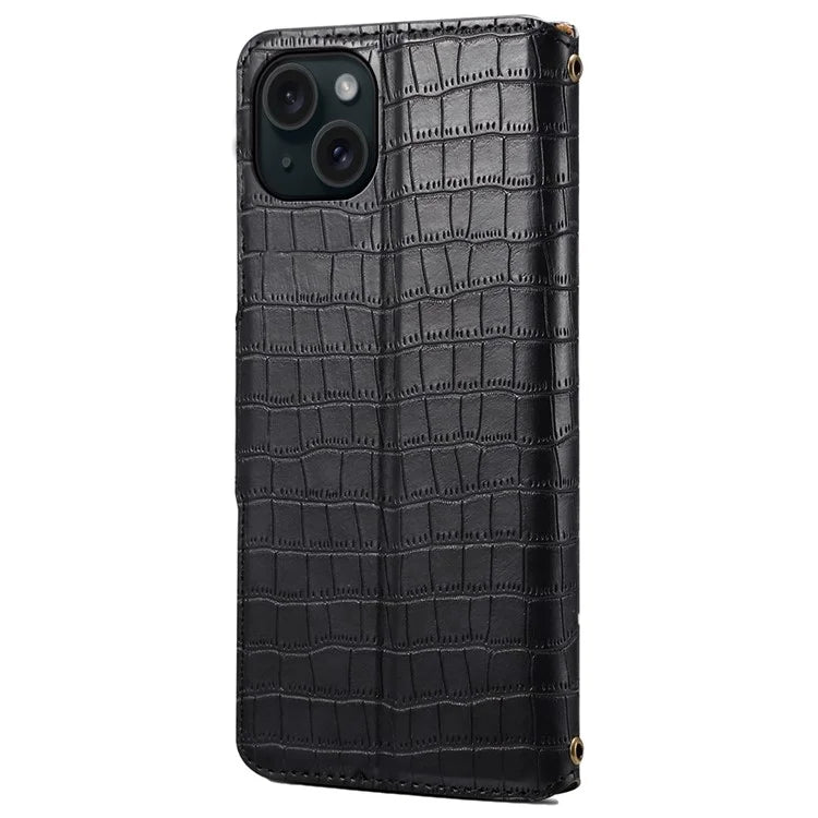 For iPhone 15 Plus Magnetic Case PU Leather Stand Smart Phone Cover