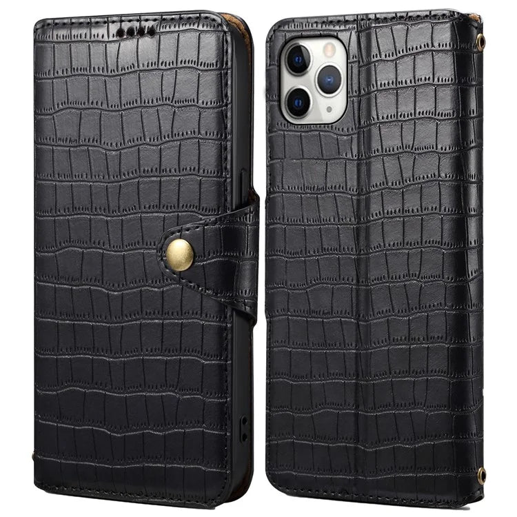 For iPhone 11 Pro Max Magnetic Phone Case PU Leather Magnetic Clasp Wallet Cover