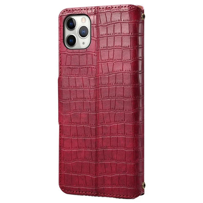 For iPhone 11 Pro Max Magnetic Phone Case PU Leather Magnetic Clasp Wallet Cover