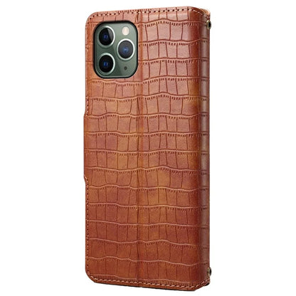 Leather Case for iPhone 12 / 12 Pro Crocodile Texture Wallet Shockproof Phone Cover