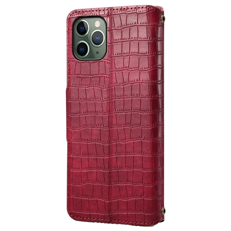 Leather Case for iPhone 12 / 12 Pro Crocodile Texture Wallet Shockproof Phone Cover