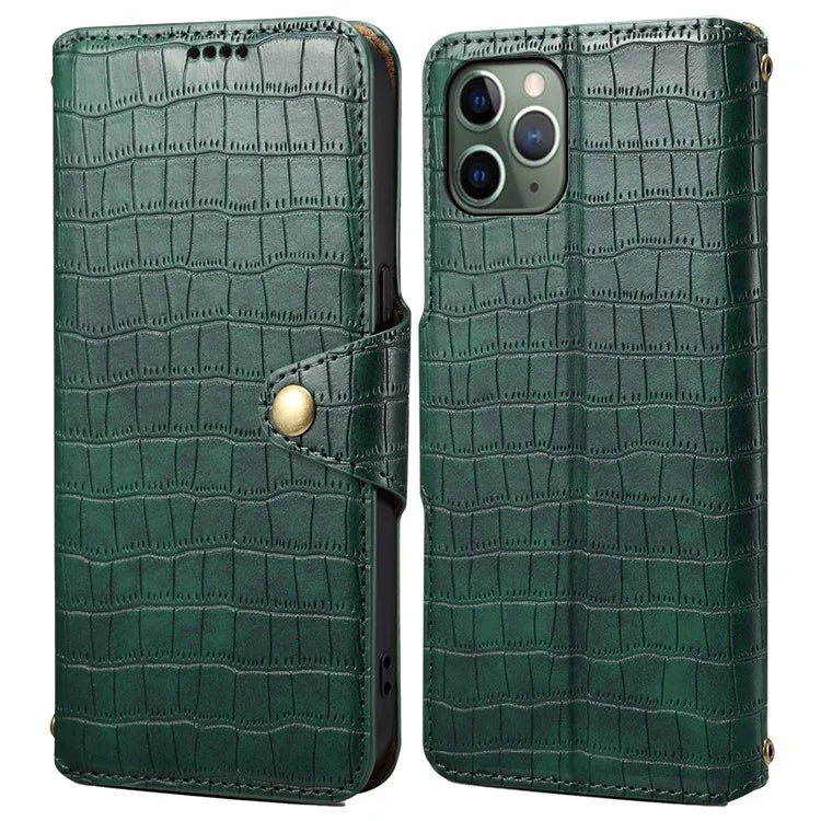 Leather Case for iPhone 12 / 12 Pro Crocodile Texture Wallet Shockproof Phone Cover