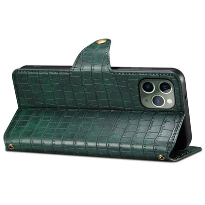 Leather Case for iPhone 12 / 12 Pro Crocodile Texture Wallet Shockproof Phone Cover