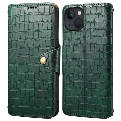Wallet Cell Phone Cover for iPhone 13 6.1 inch PU Leather Case with Stand Crocodile Texture