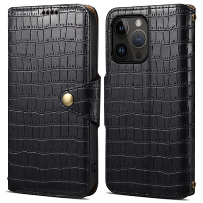 Leather Case for iPhone 13 Pro Drop Protection Crocodile Texture Wallet Phone Cover