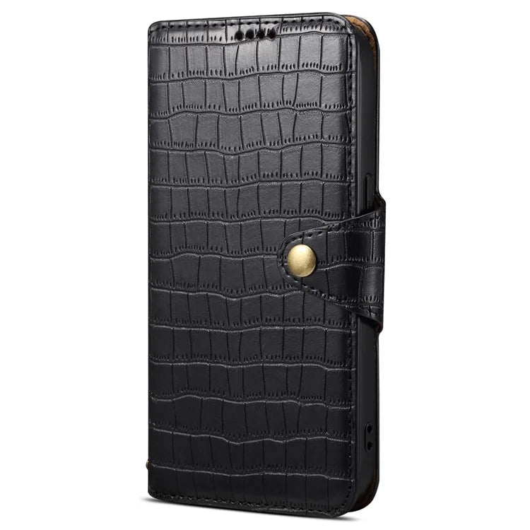 Leather Case for iPhone 13 Pro Drop Protection Crocodile Texture Wallet Phone Cover
