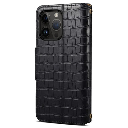 Leather Case for iPhone 13 Pro Drop Protection Crocodile Texture Wallet Phone Cover