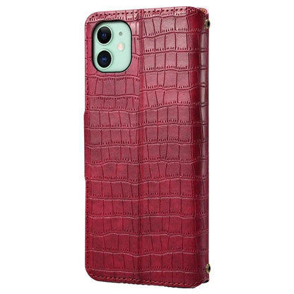 For iPhone 11 Cover Crocodile Texture Leather Case Classic Wallet Stand Cover
