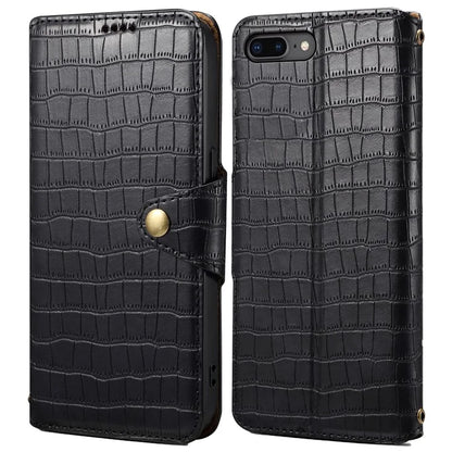 For iPhone 7 Plus / 8 Plus Case Crocodile Texture Leather Wallet Flip Phone Cover