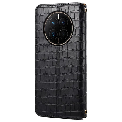 For Huawei Mate 50 4G Wallet Case Crocodile Texture Leather+TPU Phone Cover