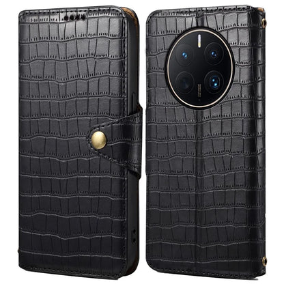 For Huawei Mate 50 Pro 4G Stand Case Crocodile Texture Wallet Leather Phone Cover
