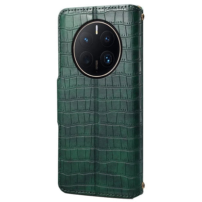 For Huawei Mate 50 Pro 4G Stand Case Crocodile Texture Wallet Leather Phone Cover