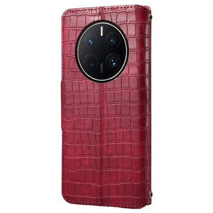 For Huawei Mate 50 Pro 4G Stand Case Crocodile Texture Wallet Leather Phone Cover