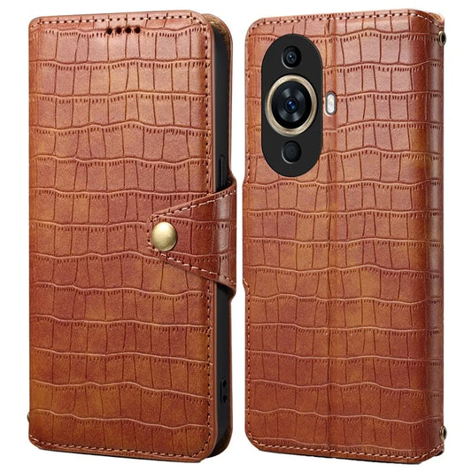 Leather Case for Huawei nova 11 / nova 12s 4G / nova 12 Lite 4G Bump Proof Crocodile Texture Wallet Phone Cover