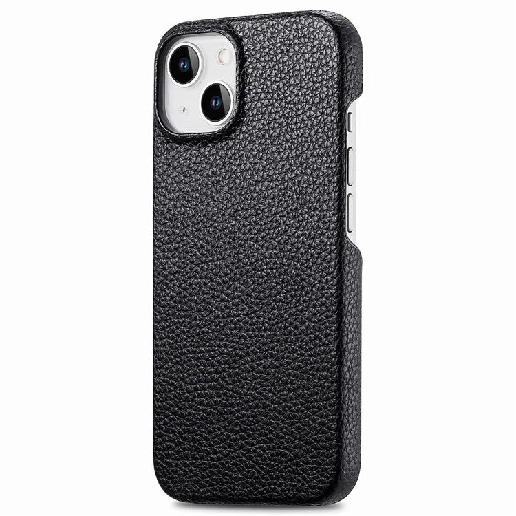 Y1 For iPhone 14 / 13 Case Litchi Texture PU Leather Coated PC Phone Cover