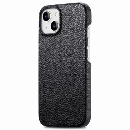 Y1 For iPhone 14 / 13 Case Litchi Texture PU Leather Coated PC Phone Cover