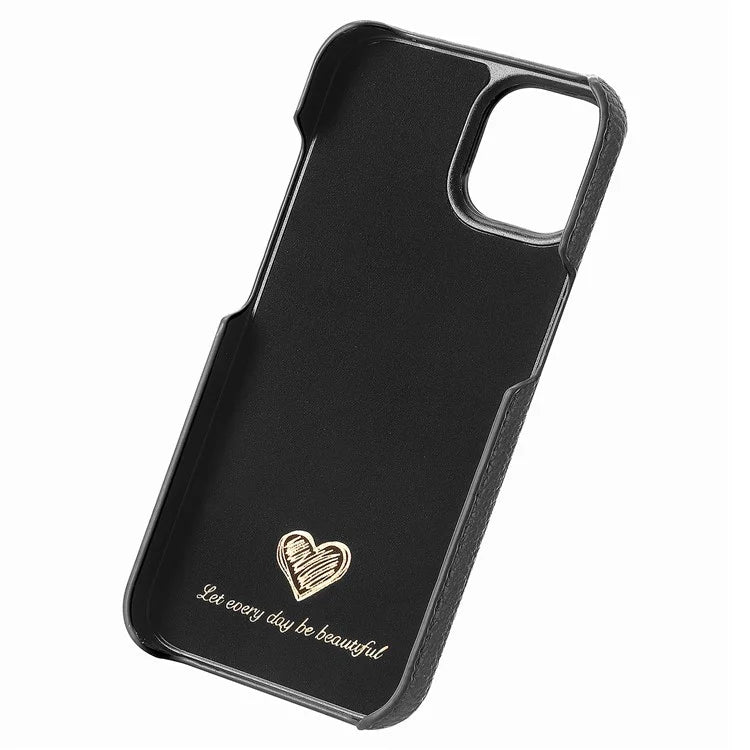 Y1 For iPhone 14 / 13 Case Litchi Texture PU Leather Coated PC Phone Cover