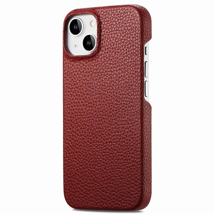 Y1 For iPhone 14 / 13 Case Litchi Texture PU Leather Coated PC Phone Cover