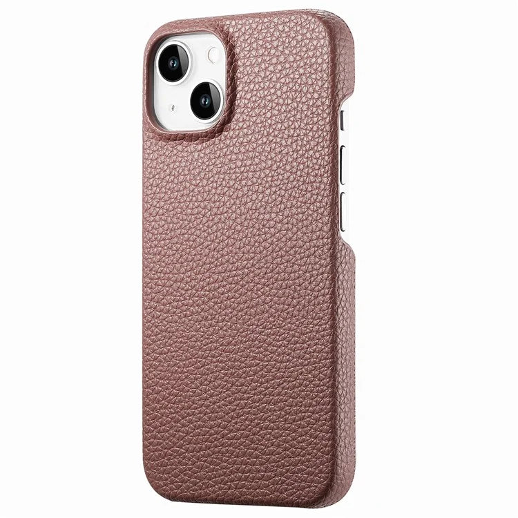 Y1 For iPhone 14 / 13 Case Litchi Texture PU Leather Coated PC Phone Cover