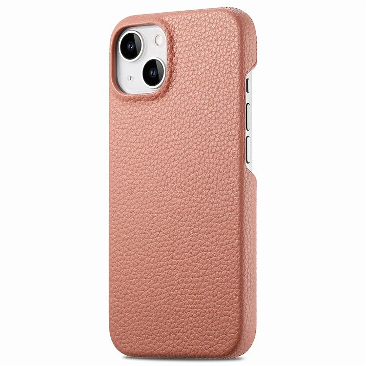 Y1 For iPhone 14 / 13 Case Litchi Texture PU Leather Coated PC Phone Cover