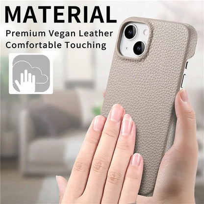 Y1 For iPhone 14 / 13 Case Litchi Texture PU Leather Coated PC Phone Cover