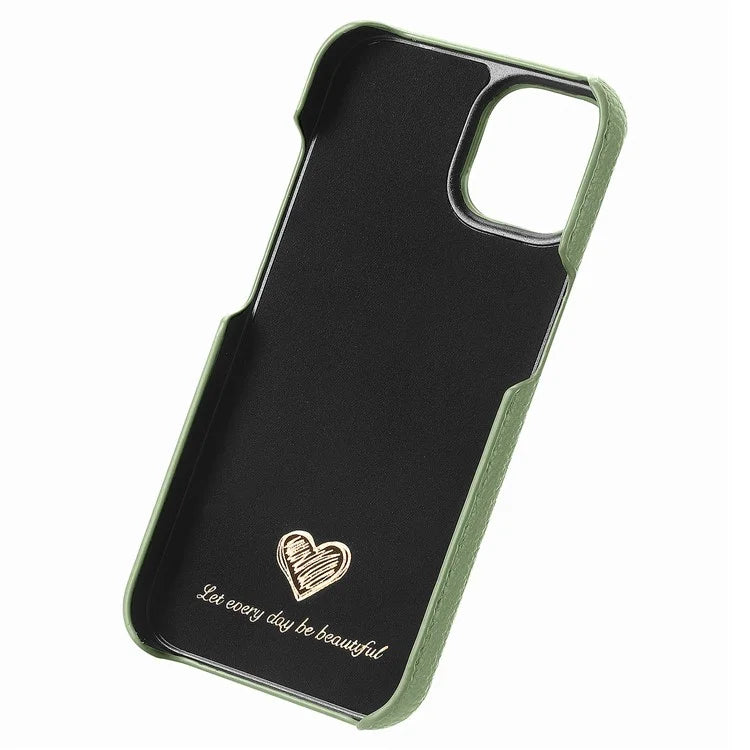 Y1 For iPhone 14 / 13 Case Litchi Texture PU Leather Coated PC Phone Cover
