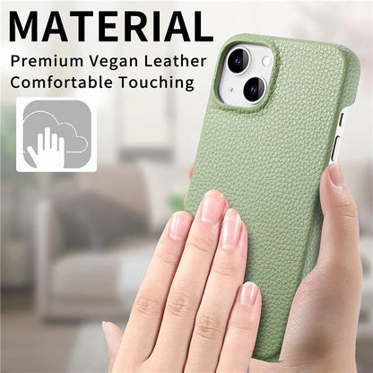 Y1 For iPhone 14 / 13 Case Litchi Texture PU Leather Coated PC Phone Cover