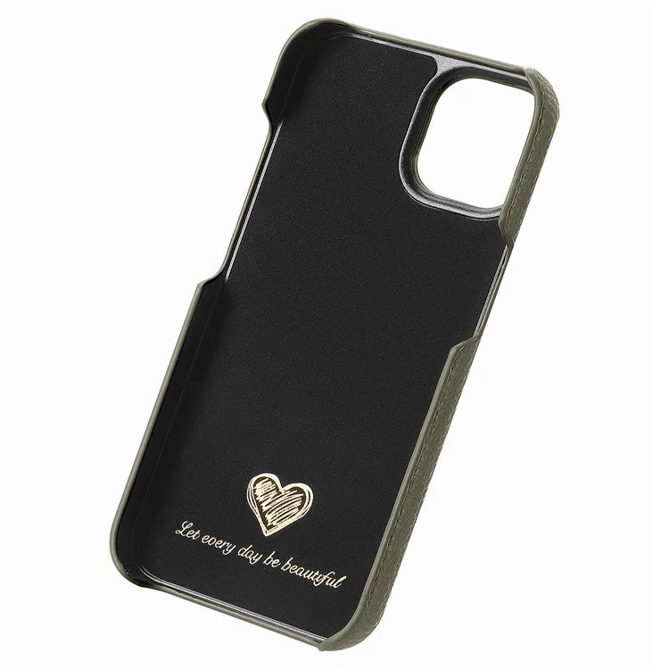 Y1 For iPhone 14 / 13 Case Litchi Texture PU Leather Coated PC Phone Cover