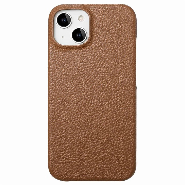 Y1 For iPhone 14 / 13 Case Litchi Texture PU Leather Coated PC Phone Cover