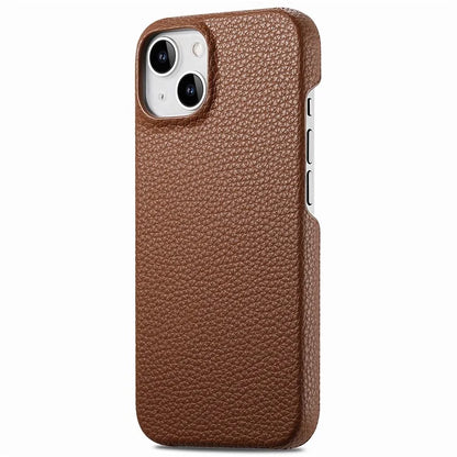 Y1 For iPhone 14 / 13 Case Litchi Texture PU Leather Coated PC Phone Cover