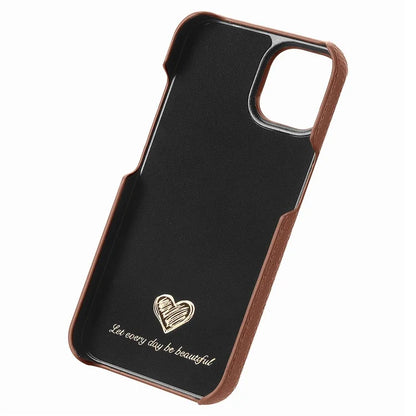 Y1 For iPhone 14 / 13 Case Litchi Texture PU Leather Coated PC Phone Cover