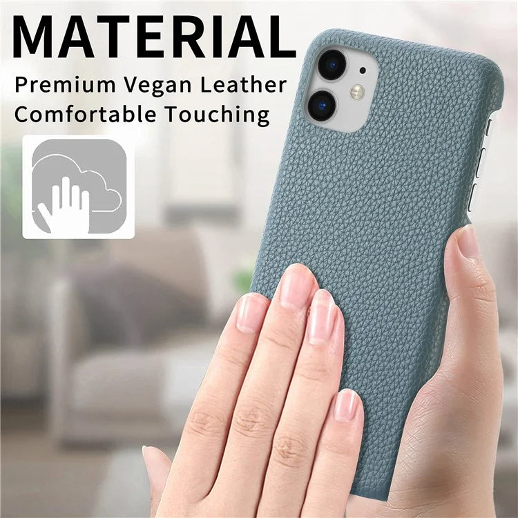 Y1 For iPhone 11 Case Drop-proof Litchi Texture Leather Coated PC Phone Cover