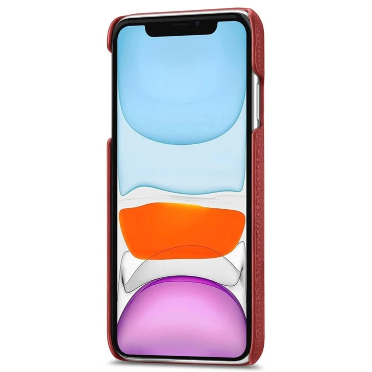 Y1 For iPhone 11 Case Drop-proof Litchi Texture Leather Coated PC Phone Cover