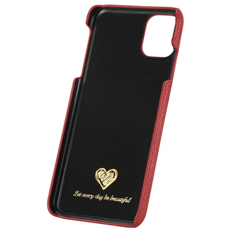 Y1 For iPhone 11 Case Drop-proof Litchi Texture Leather Coated PC Phone Cover