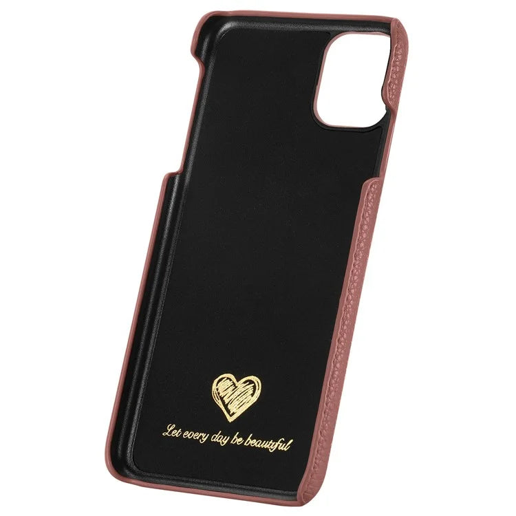Y1 For iPhone 11 Case Drop-proof Litchi Texture Leather Coated PC Phone Cover