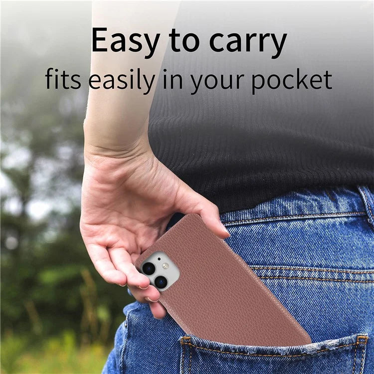 Y1 For iPhone 11 Case Drop-proof Litchi Texture Leather Coated PC Phone Cover