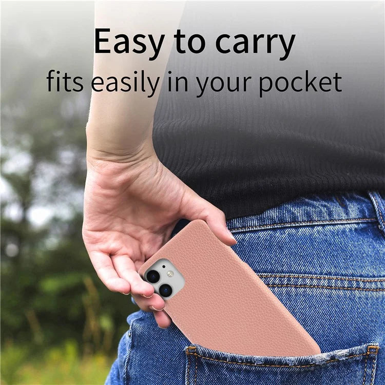 Y1 For iPhone 11 Case Drop-proof Litchi Texture Leather Coated PC Phone Cover