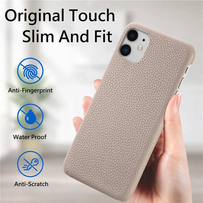 Y1 For iPhone 11 Case Drop-proof Litchi Texture Leather Coated PC Phone Cover