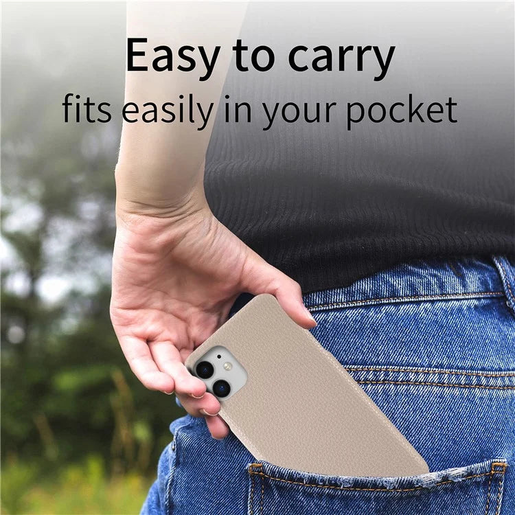 Y1 For iPhone 11 Case Drop-proof Litchi Texture Leather Coated PC Phone Cover