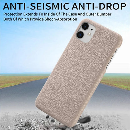 Y1 For iPhone 11 Case Drop-proof Litchi Texture Leather Coated PC Phone Cover