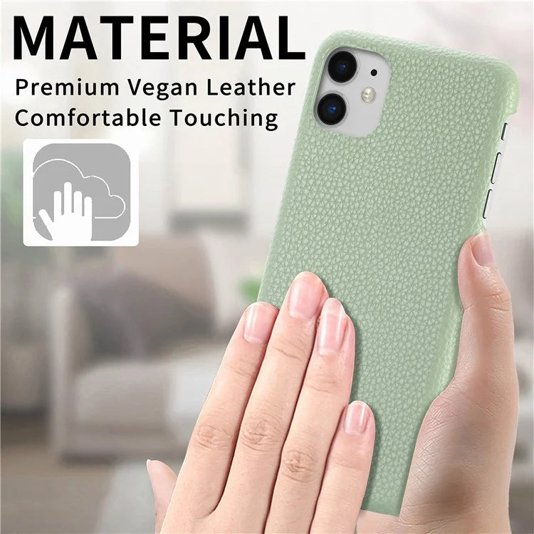 Y1 For iPhone 11 Case Drop-proof Litchi Texture Leather Coated PC Phone Cover