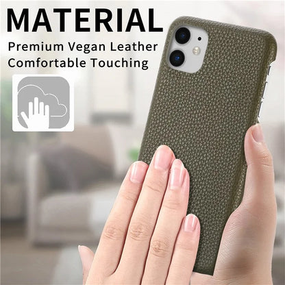 Y1 For iPhone 11 Case Drop-proof Litchi Texture Leather Coated PC Phone Cover