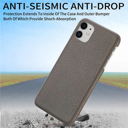 Y1 For iPhone 11 Case Drop-proof Litchi Texture Leather Coated PC Phone Cover