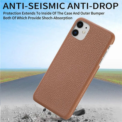 Y1 For iPhone 11 Case Drop-proof Litchi Texture Leather Coated PC Phone Cover